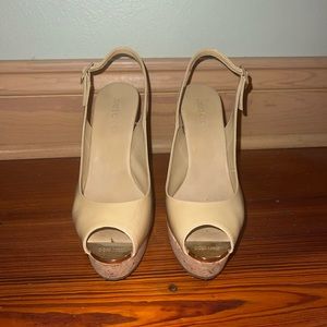 Jimmy Choo Nude Wedges 6.5